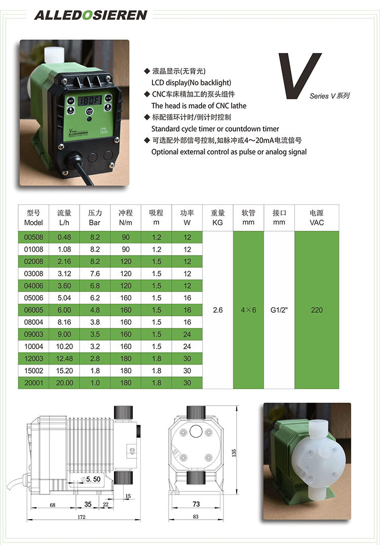 阿爾道斯電磁隔膜計量泵流量泵 (2)